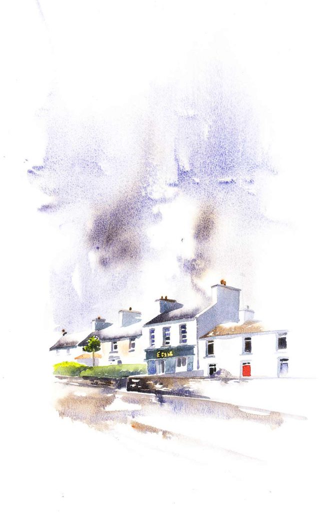 Den lille by Liscannor ved Liscannor Bay, Irland.